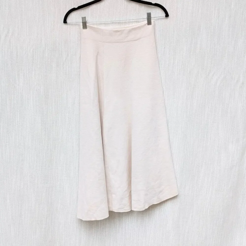 Dorothee Schumacher Look Sharp Cotton-blend Midi Skirt In Laeaea Lalm, size XS-S